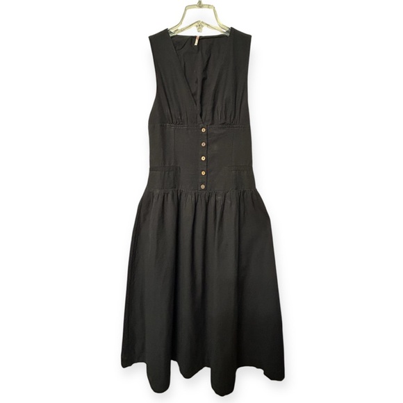 Free People linen blend Best Dressed midi dress - Picture 7 of 10